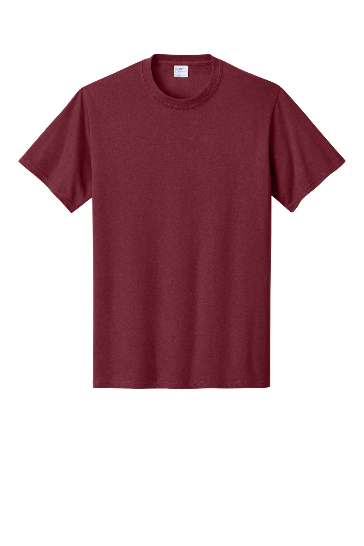 Front View of Cardinal Port & Co Core Cotton Tee. PC54