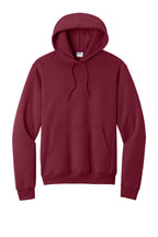 Front View of Cardinal Port & Co Core Fleece Pullover Hooded Sweatshirt. PC78H
