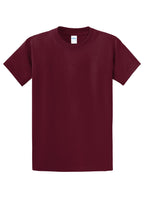 Front View of Cardinal Port & Co Essential Tee. PC61