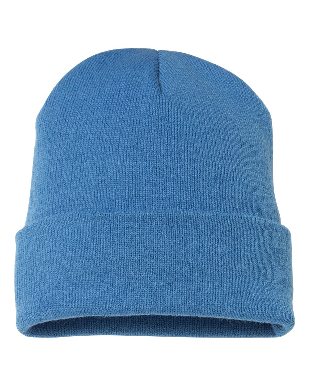 Front View of Carolina Blue Cuffed Beanie - 1501KC
