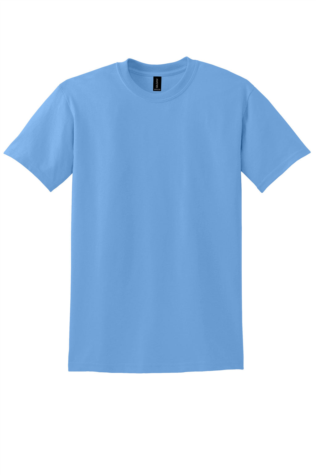 Front View of CAROLINA BLUE Gildan DryBlend 50 Cotton/50 Poly T-Shirt. 8000
