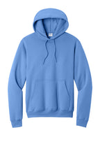 Front View of Carolina Blue Port & Co Core Fleece Pullover Hooded Sweatshirt. PC78H