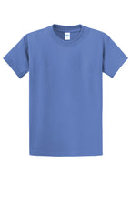 Front View of Carolina Blue Port & Co Essential Tee. PC61