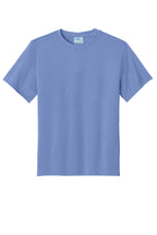 Front View of Carolina Blue Port & Co Youth Performance Tee. PC380Y