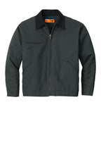 Front View of Charcoal CornerStone - Duck Cloth Work Jacket. J763