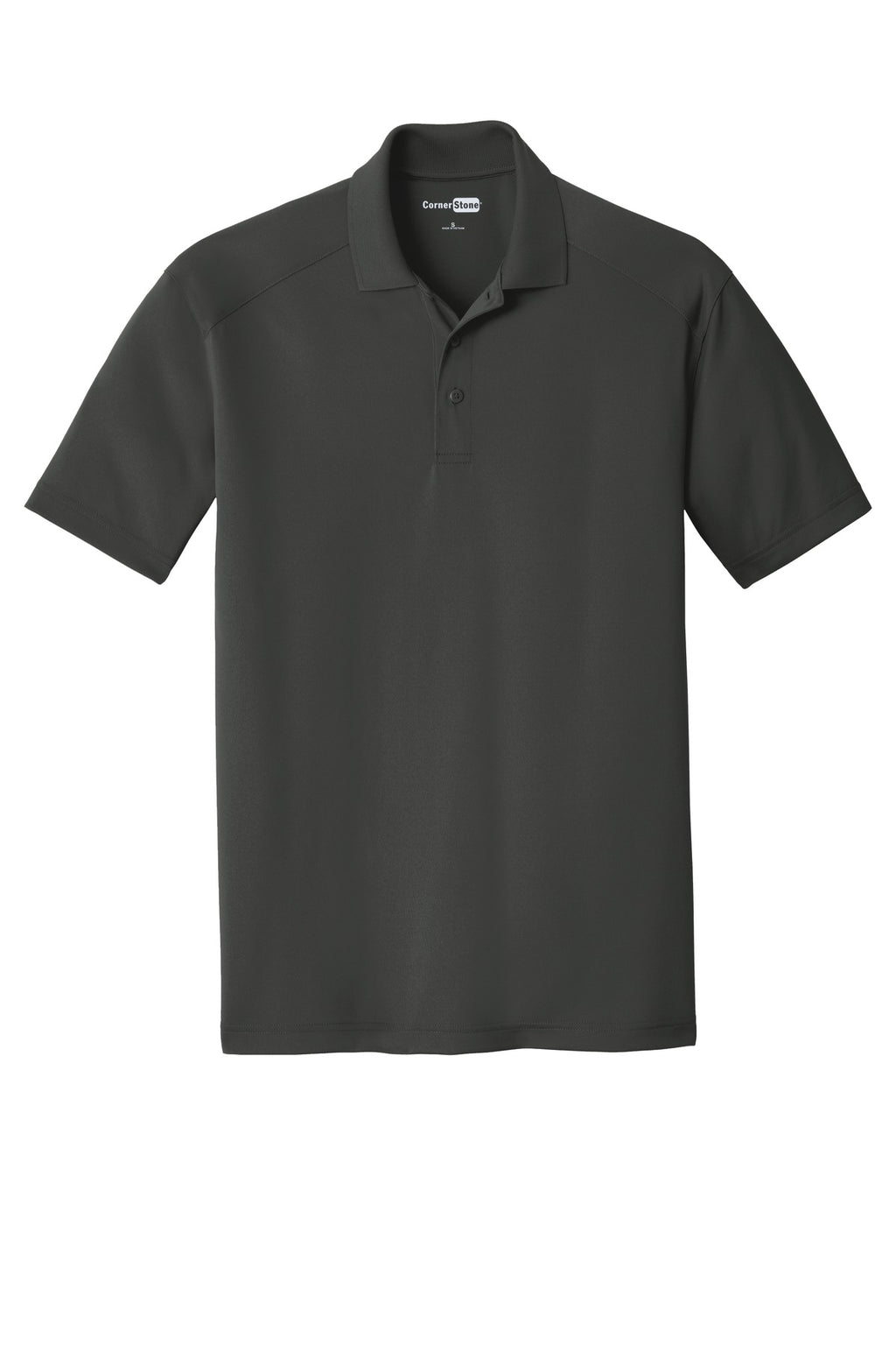 Front View of Charcoal CornerStone Select Lightweight Snag-Proof Polo. CS418