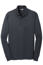 Front View of Charcoal CornerStone Select Snag-Proof Long Sleeve Polo. CS412LS