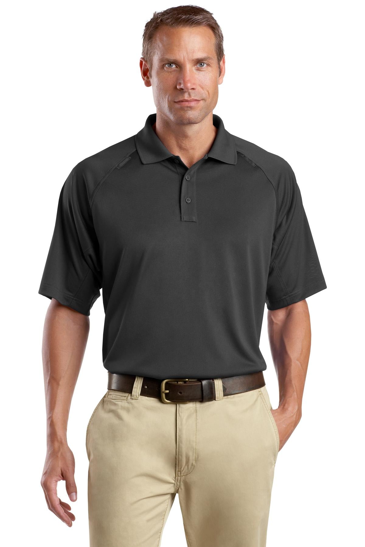 Front View of Charcoal CornerStone - Select Snag-Proof Tactical Polo. CS410