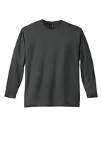Front View of Charcoal District Perfect Weight Long Sleeve Tee. DT105
