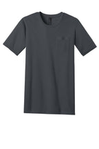 Front View of Charcoal District Very Important Tee with Pocket. DT6000P