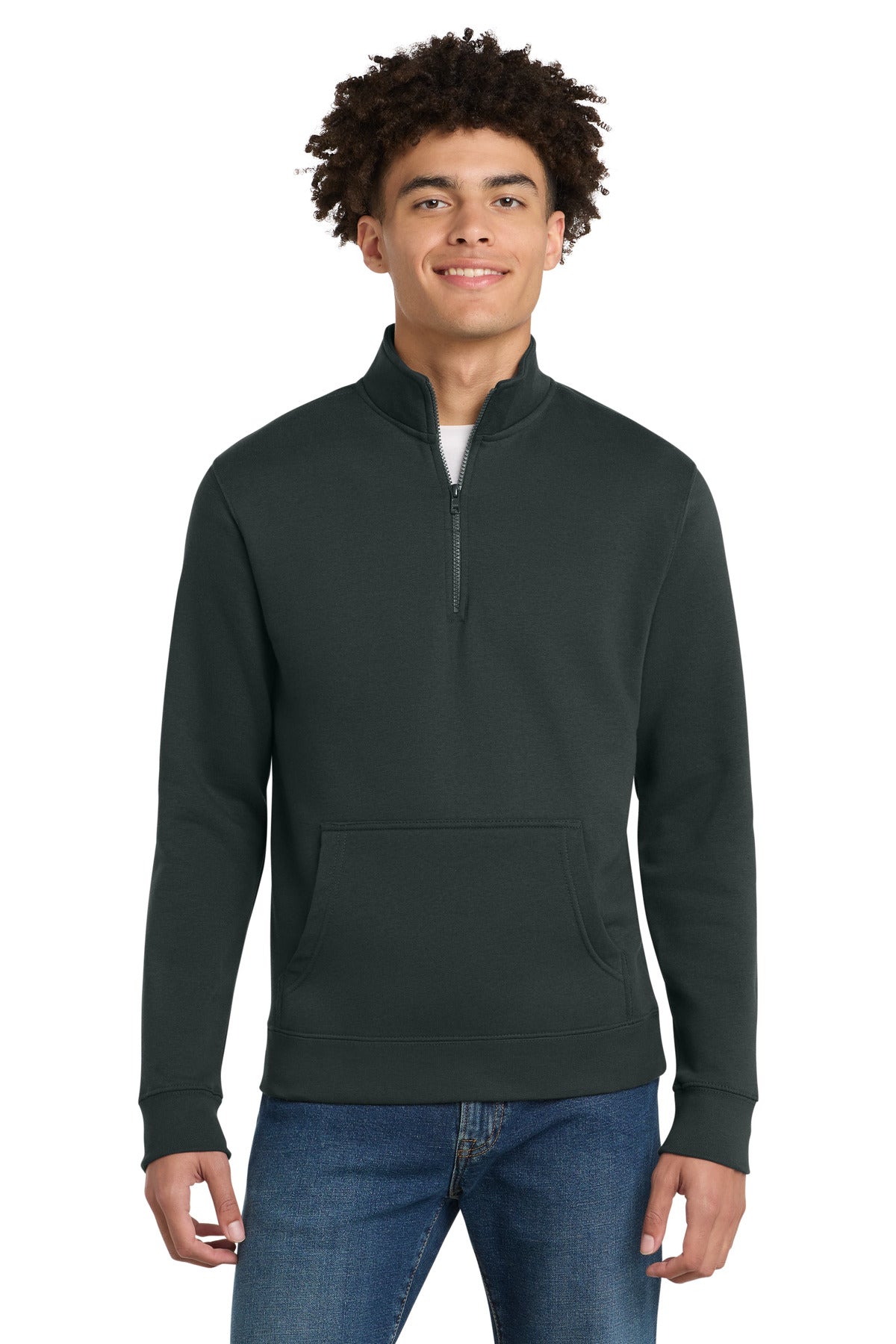 Front View of Charcoal District V.I.T. Fleece 1/4-Zip DT6106