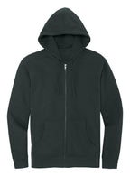 Front View of Charcoal District V.I.T. Fleece Full-Zip Hoodie DT6102