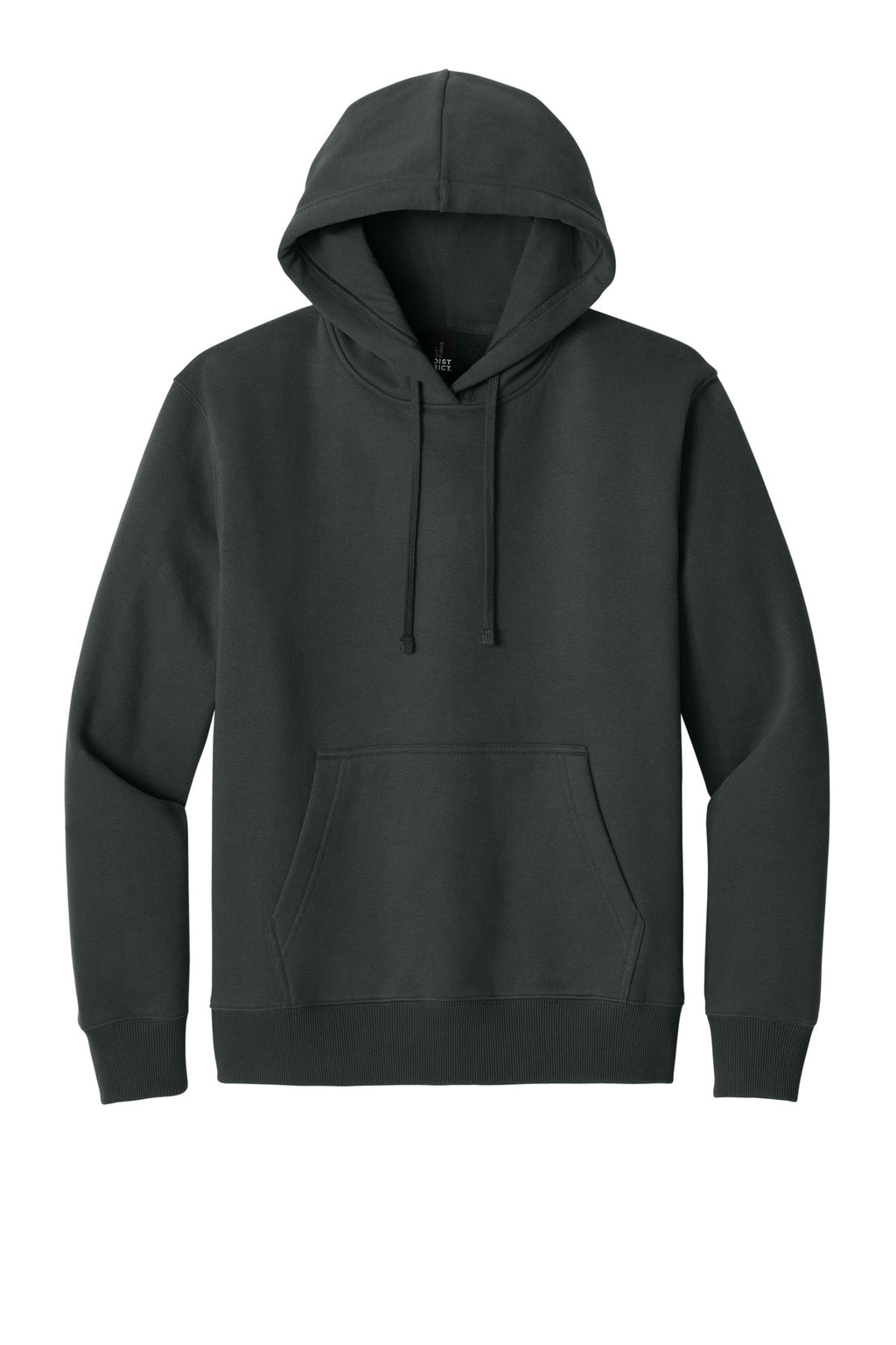 Front View of Charcoal District V.I.T. Super Heavyweight Fleece Hoodie DT6600