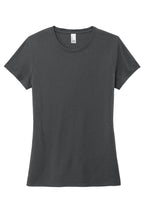 Front View of Charcoal District Women's Perfect Tri Tee. DM130L