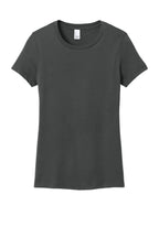 Front View of Charcoal District Women's Perfect Weight Tee. DM104L
