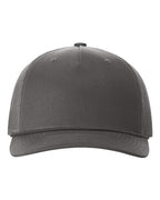 Front View of Charcoal Five-Panel Trucker with Rope Cap - 112FPR