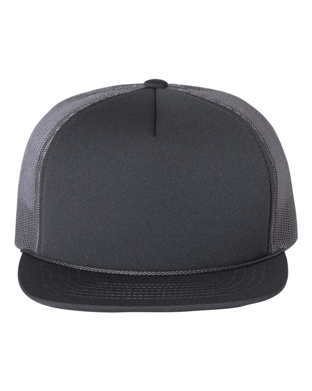 Front View of Charcoal Foamie Trucker Cap - 113