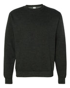 Front View of Charcoal Heather Midweight Crewneck Sweatshirt - SS3000