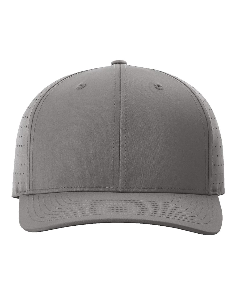 Front View of Charcoal Laser Perf R-Flex Cap - 632