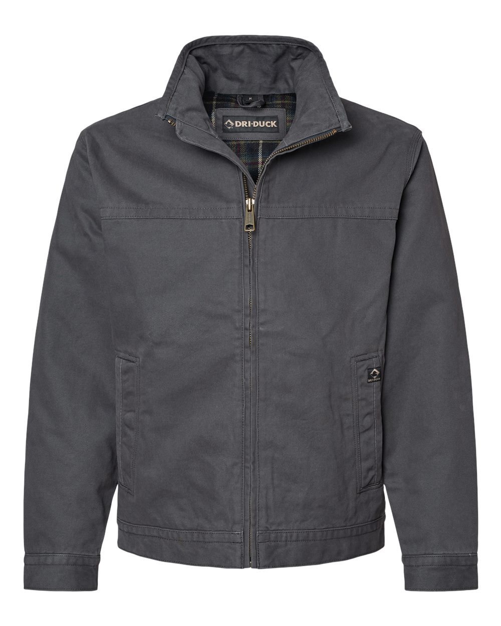 Front View of Charcoal Maverick Boulder Cloth™ Jacket with Blanket Lining - 5028
