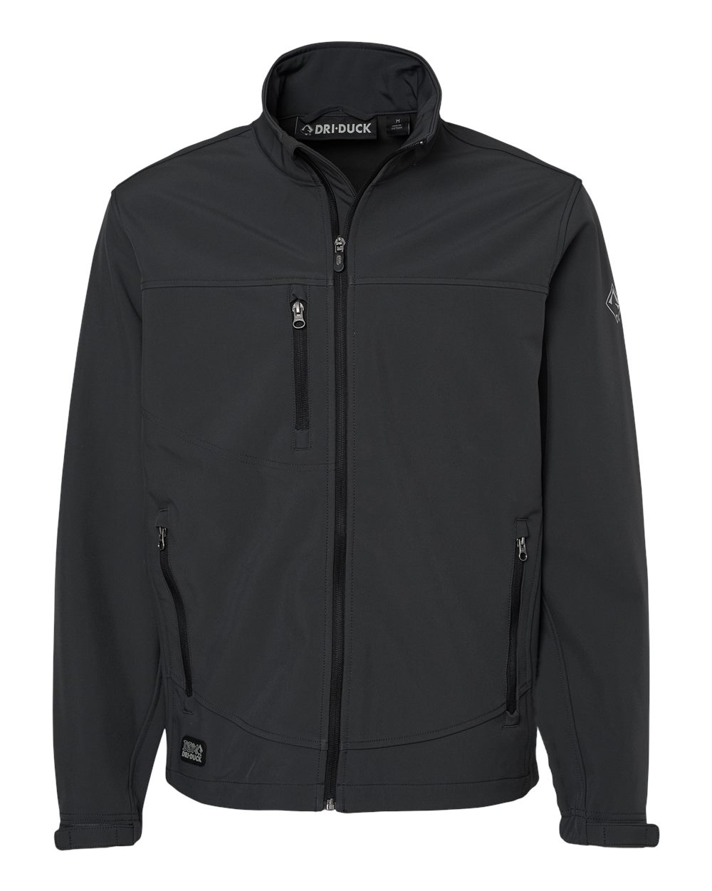 Front View of Charcoal Motion Soft Shell Jacket - 5350