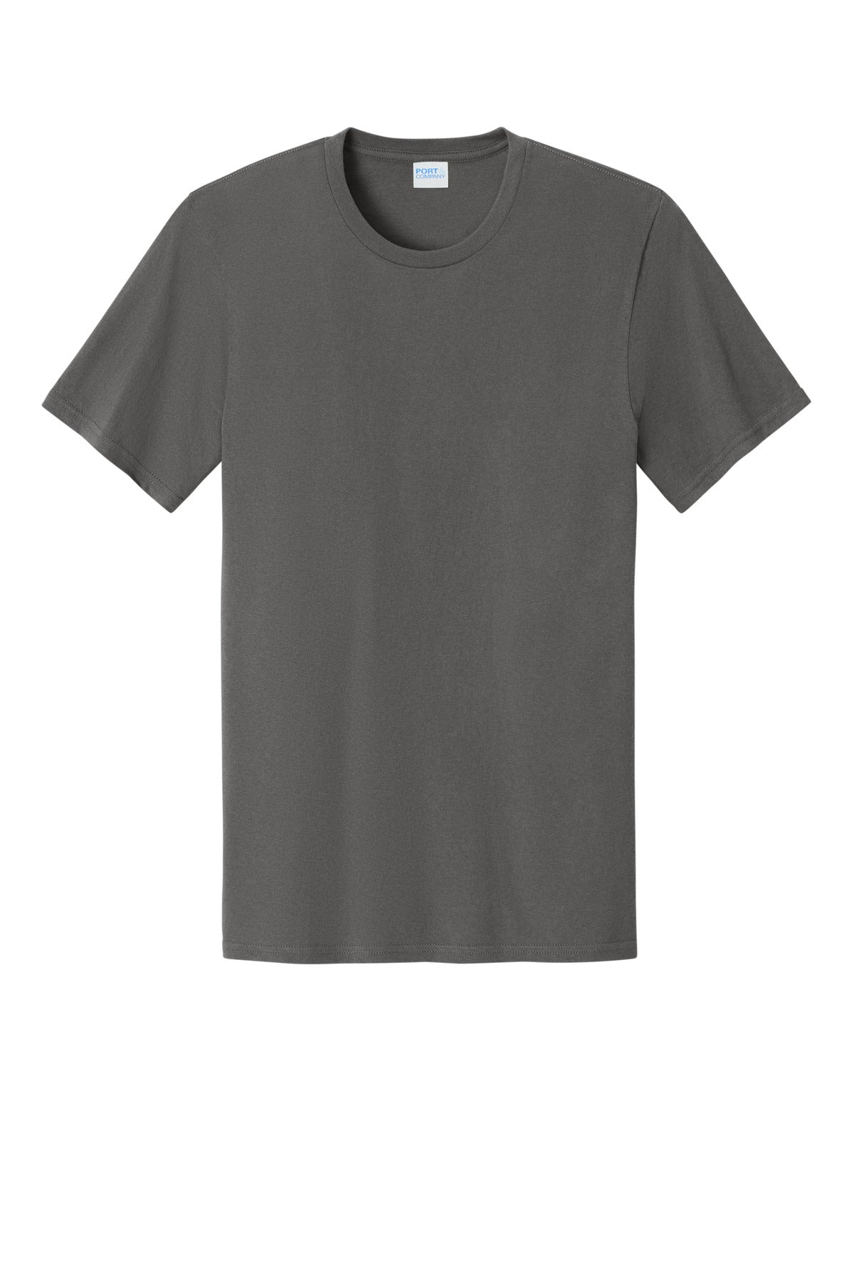 Front View of Charcoal Port & Co Easy Cotton Tee PC43