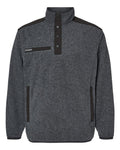 Front View of Charcoal Ranger Melange Fleece Pullover - 7353