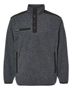 Front View of Charcoal Ranger Melange Fleece Pullover - 7353