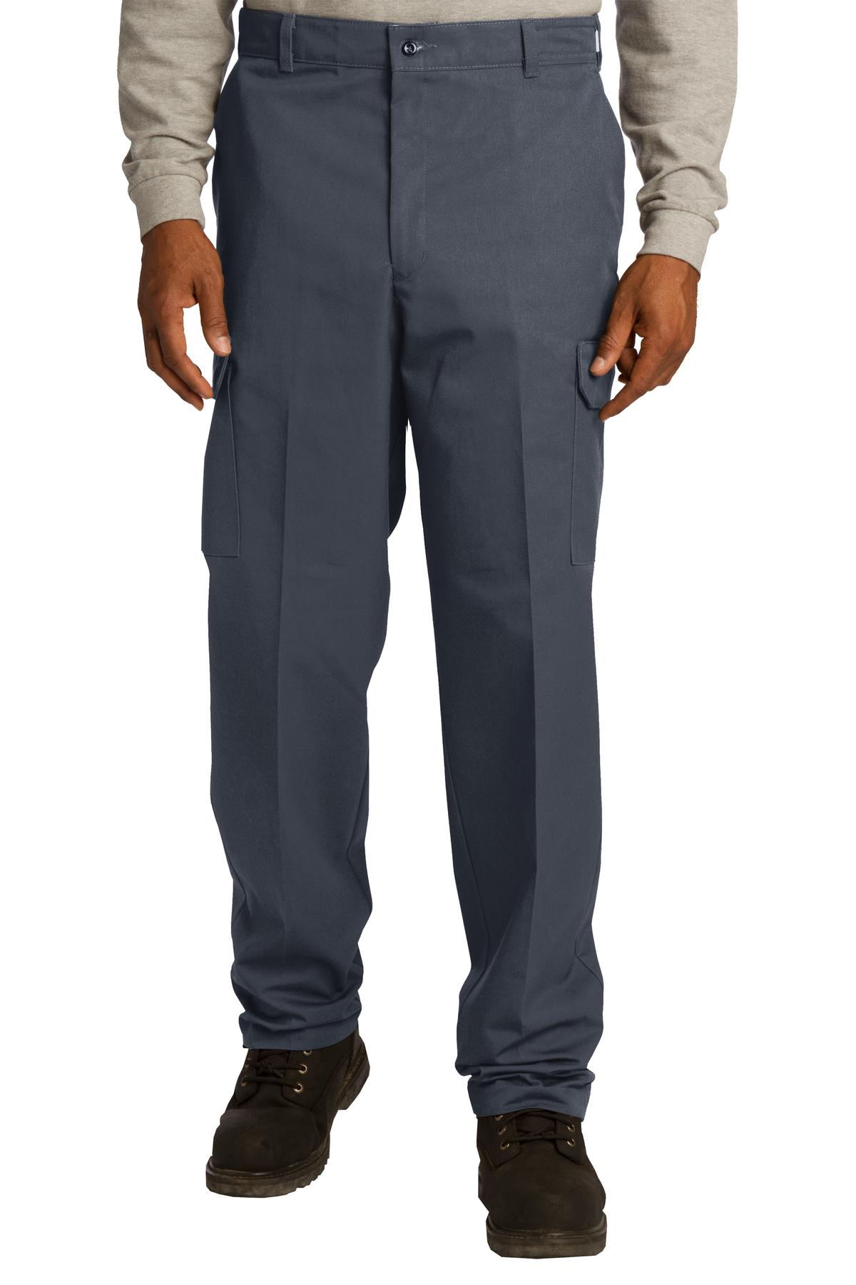 Front View of Charcoal Red Kap Industrial Cargo Pant. PT88