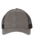 Front View of Charcoal Territory Trucker Cap - 3458