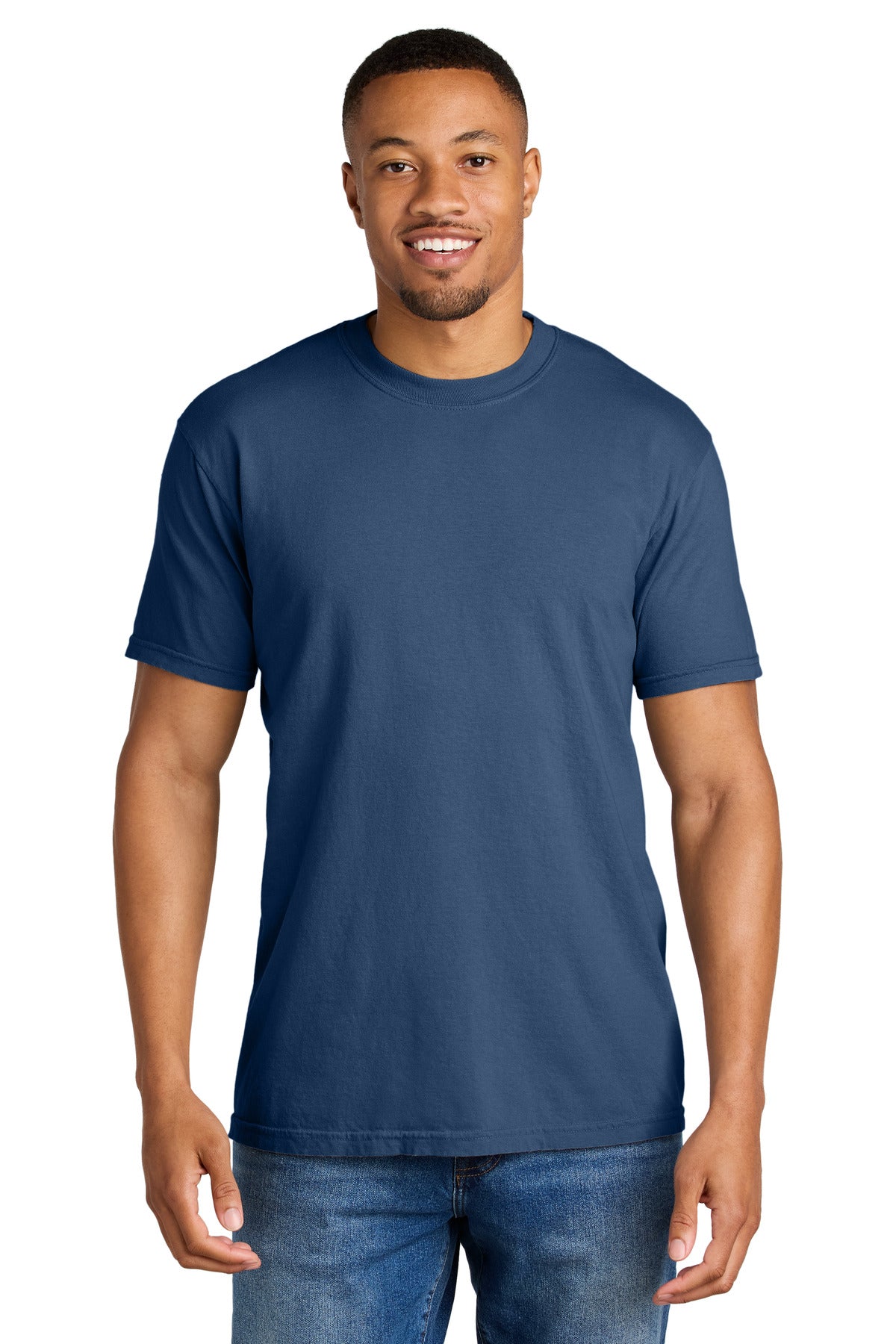 Front View of ChinaBlue COMFORT COLORS Heavyweight Ring Spun Tee. 1717