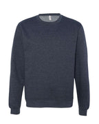 Front View of Classic Navy Heather Midweight Crewneck Sweatshirt - SS3000