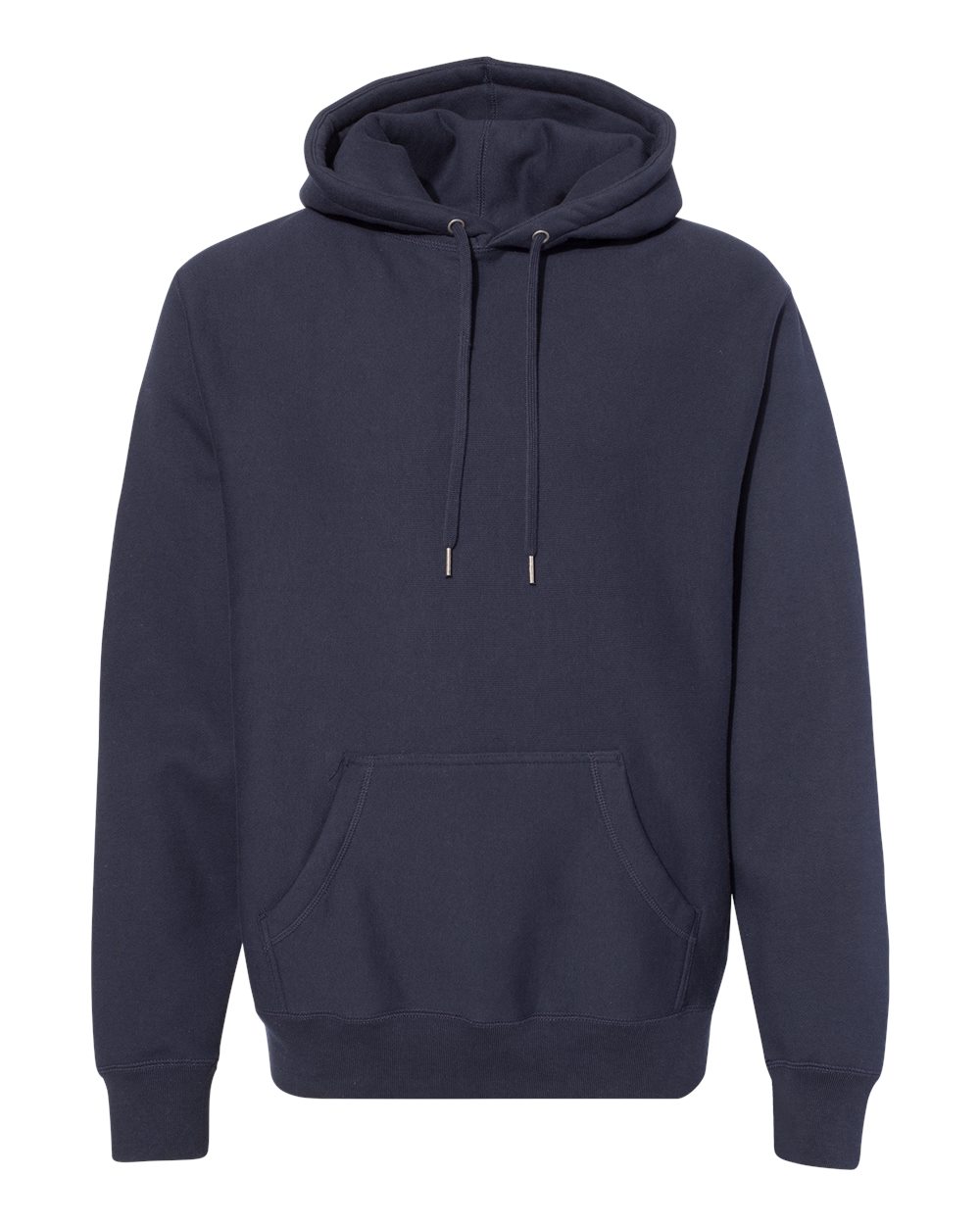 Front View of Classic Navy Legend - Premium Heavyweight Cross-Grain Hooded Sweatshirt - IND5000P