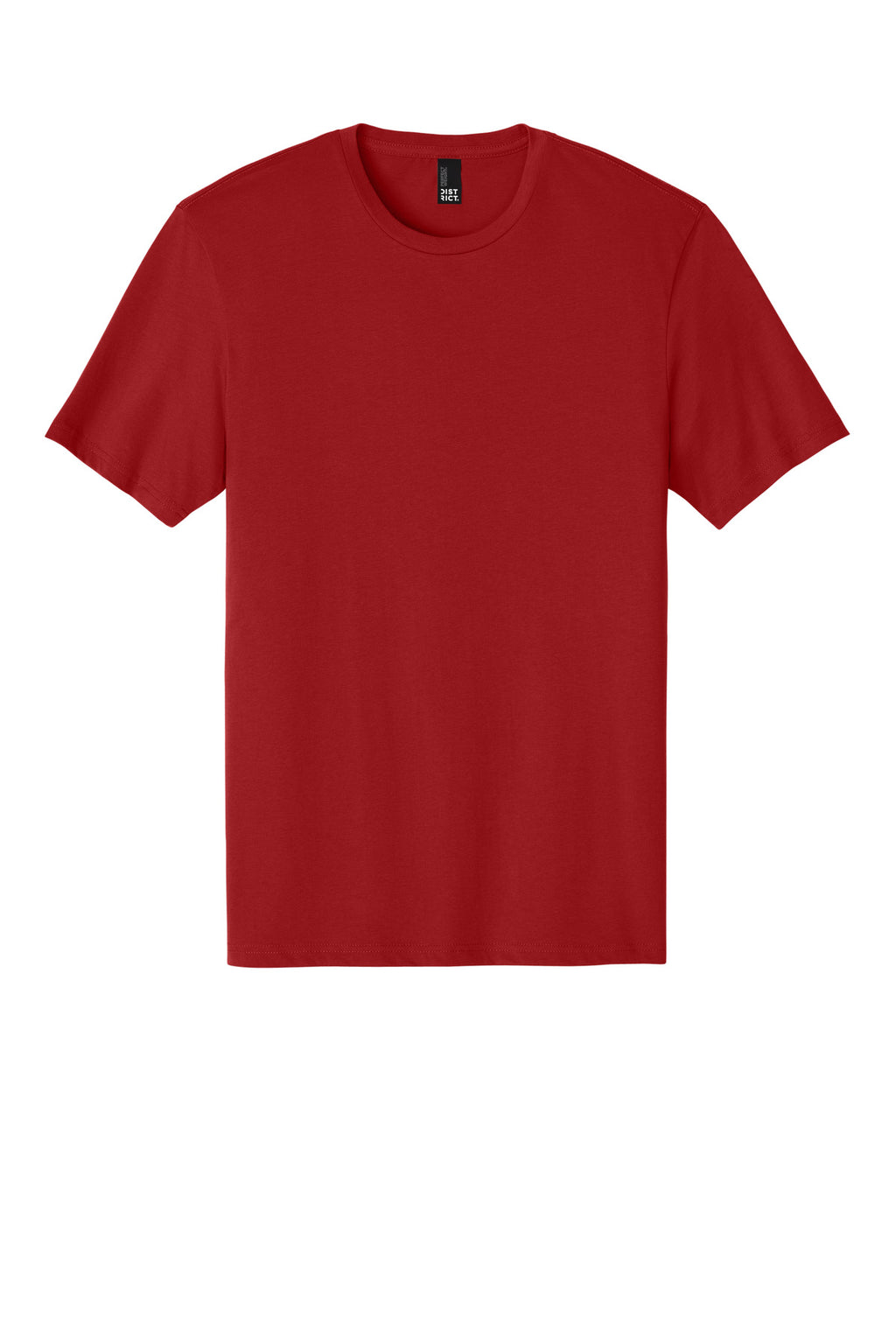 Front View of Classic Red District Perfect Weight Tee. DT104
