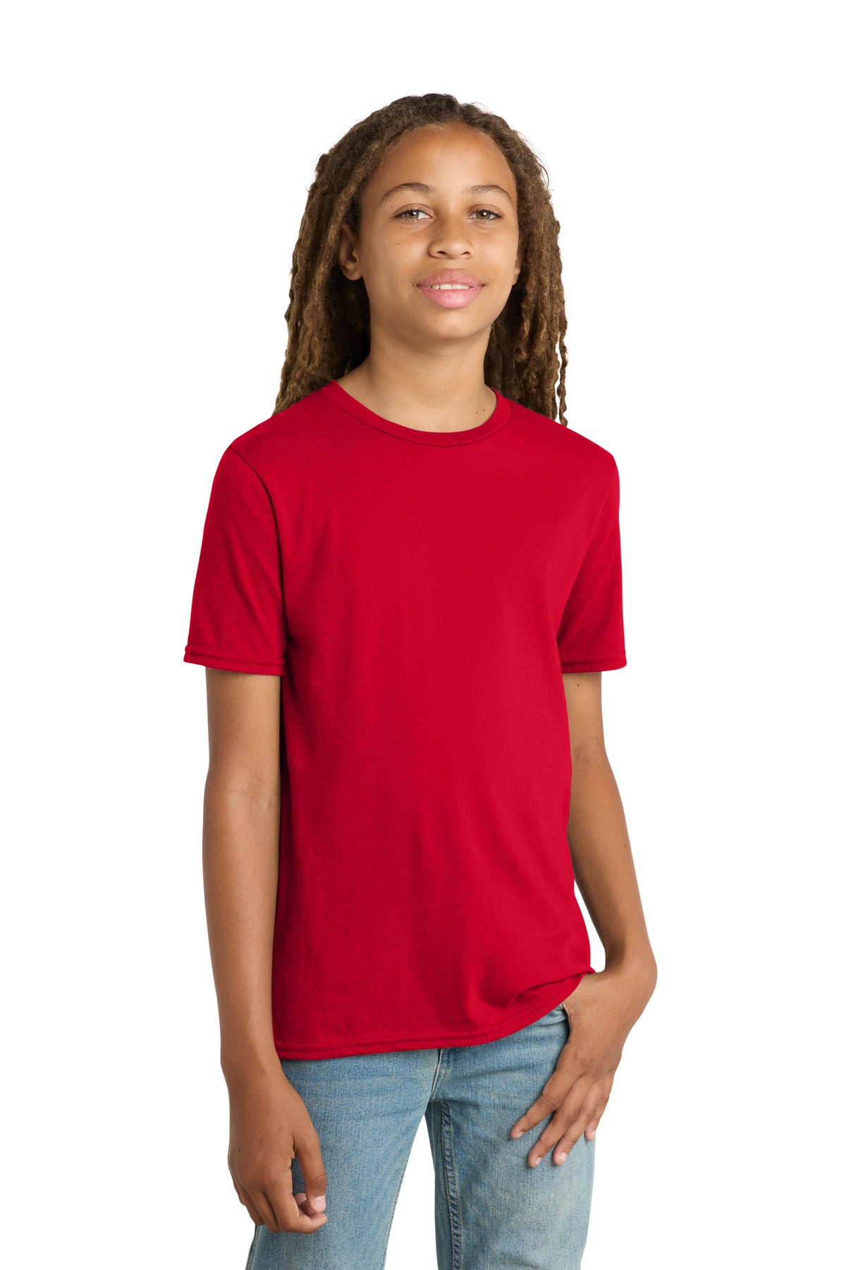 Front View of Classic Red District Youth Very Important Tee . DT6000Y