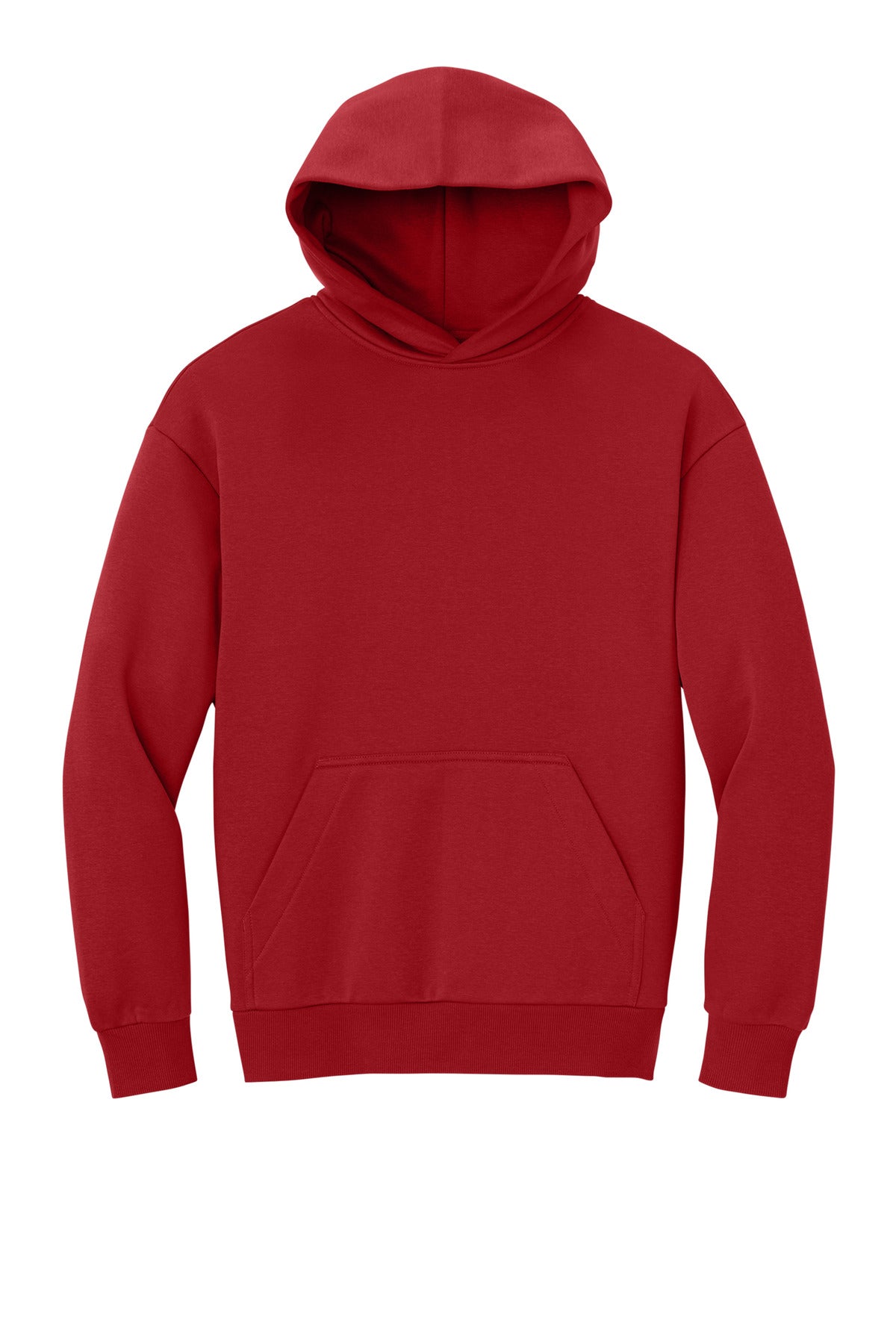 Front View of ClassicRed District V.I.T. Heavyweight Fleece Hoodie DT6150