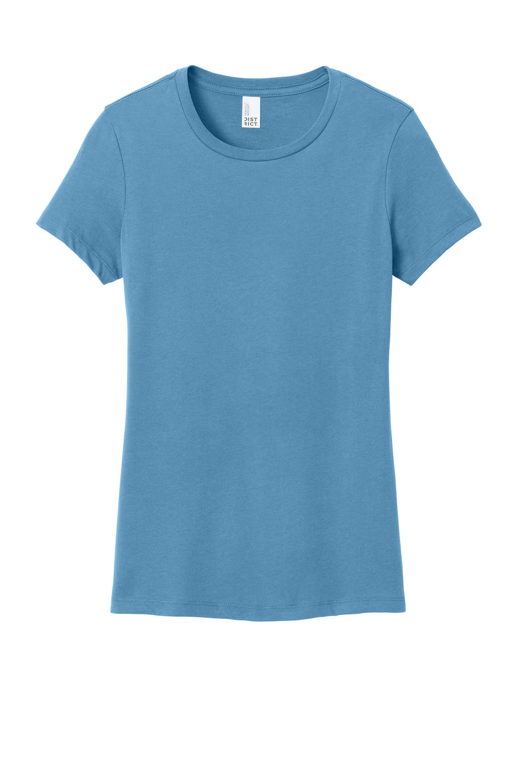 Front View of Clean Denim District Women's Perfect Weight Tee. DM104L