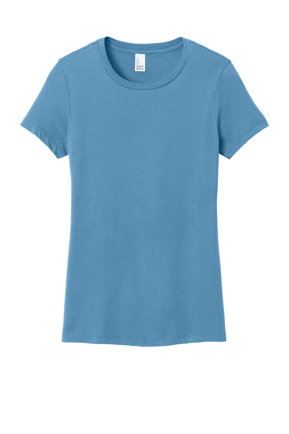 Front View of Clean Denim District Women's Perfect Weight Tee. DM104L