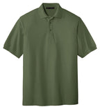 Front View of Clover Green Port Authority Silk Touch Polo K500
