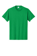 Front View of Clover Green Port & Co Core Cotton Tee. PC54
