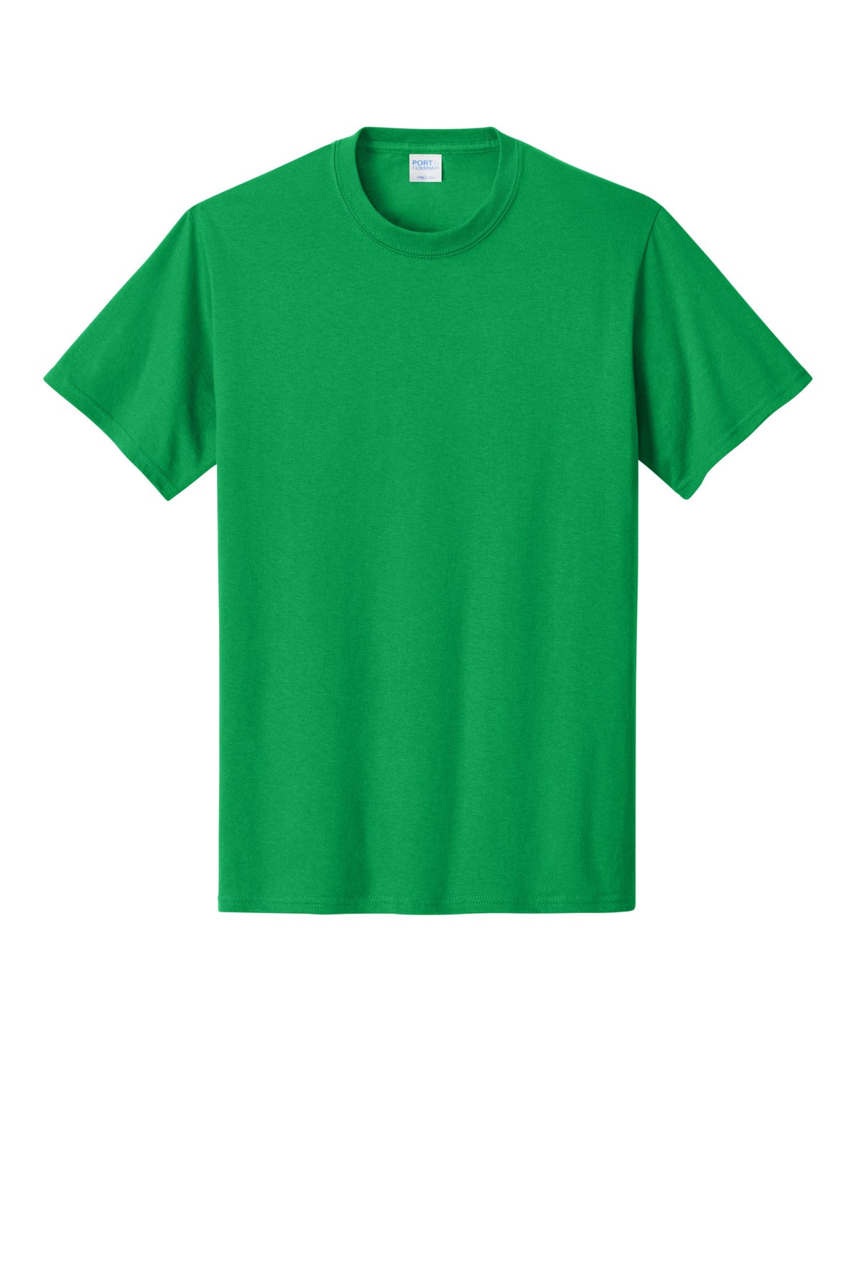 Front View of Clover Green Port & Co Core Cotton Tee. PC54