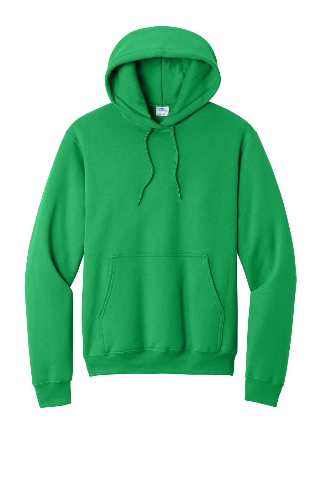 Front View of Clover Green Port & Co Core Fleece Pullover Hooded Sweatshirt. PC78H