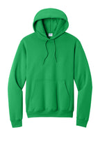 Front View of Clover Green Port & Co Core Fleece Pullover Hooded Sweatshirt. PC78H