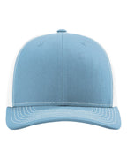 Front View of Columbia Blue/ White Snapback Trucker Cap - 112