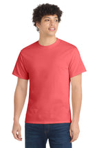 Front View of Coral Port & Co Core Cotton Tee. PC54