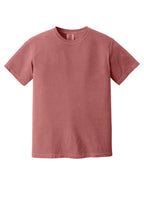 Front View of Crimson COMFORT COLORS Heavyweight Ring Spun Tee. 1717