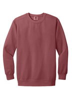 Front View of Crimson COMFORT COLORS Ring Spun Crewneck Sweatshirt. 1566