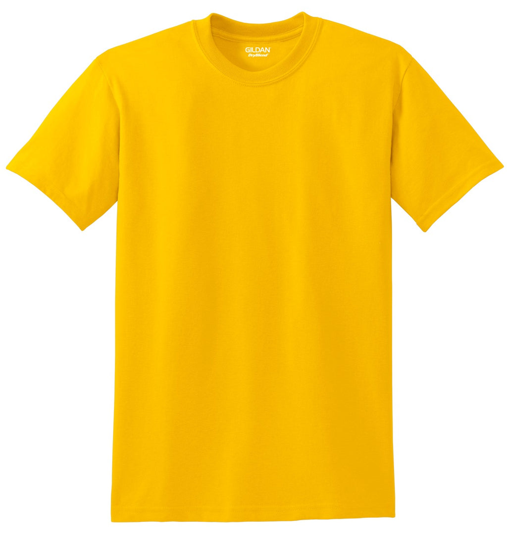 Front View of Daisy Gildan DryBlend 50 Cotton/50 Poly T-Shirt. 8000