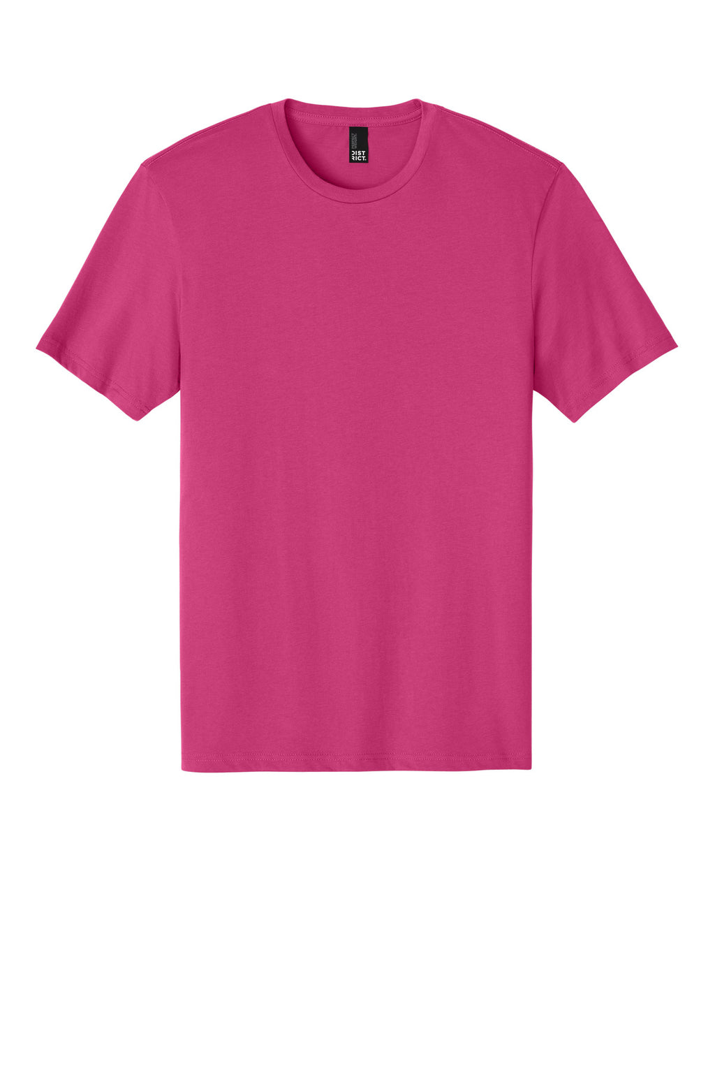 Front View of Dark Fuchsia District Perfect Weight Tee. DT104