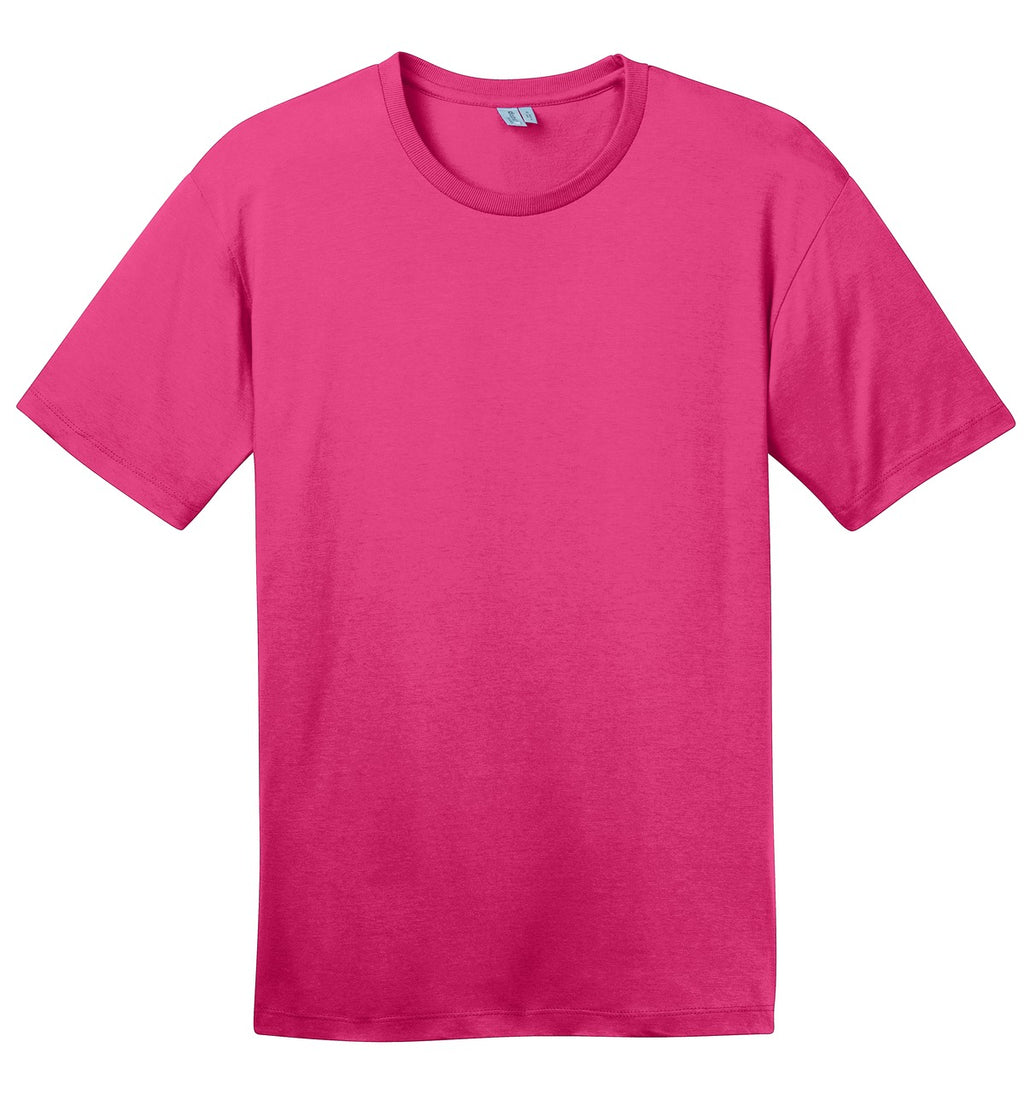 Front View of Dark Fuchsia District Perfect Weight Tee. DT104